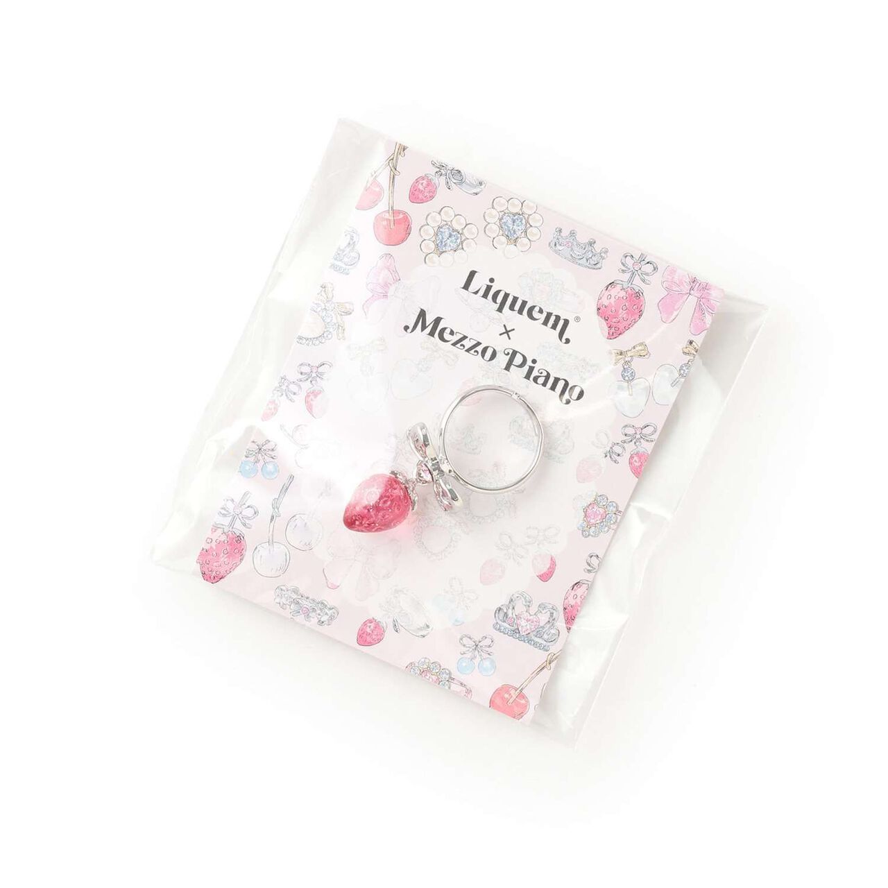 [Liquem] Strawberry Ribbon Ring (Kids Size),Pink, large image number 5