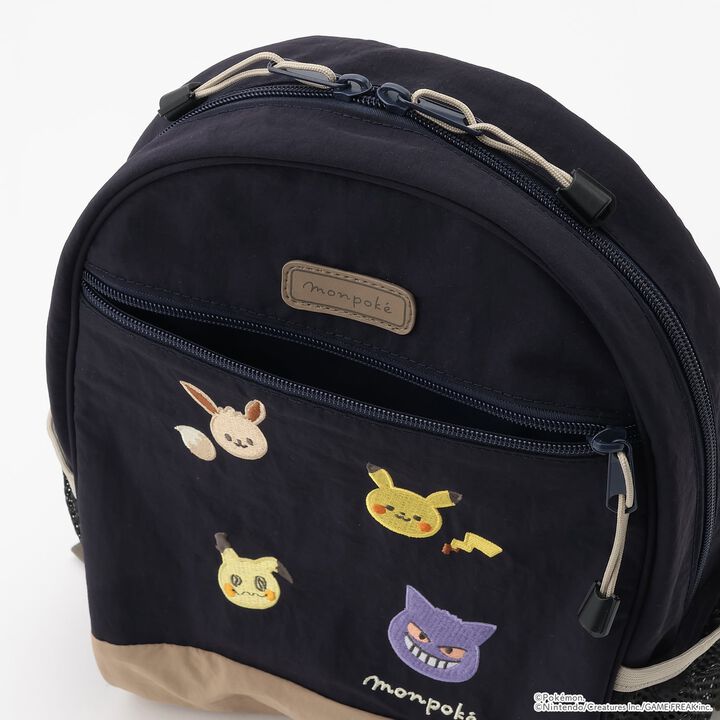 [Monpoke] Face Embroidered Backpack,Navy, medium image number 6