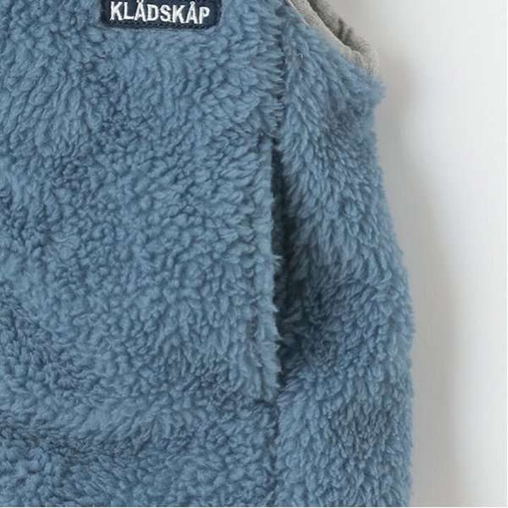 Heavy Machinery Patch Boa Zip-Up Vest,Off white, medium image number 12