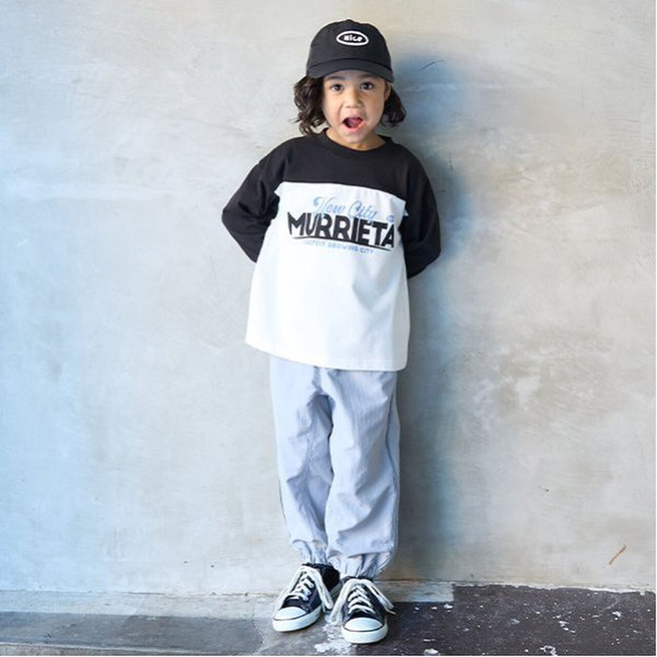 [Comfortable Jersey] Oversized Bi-Color Logo T-Shirt,Turquoise, large image number 7