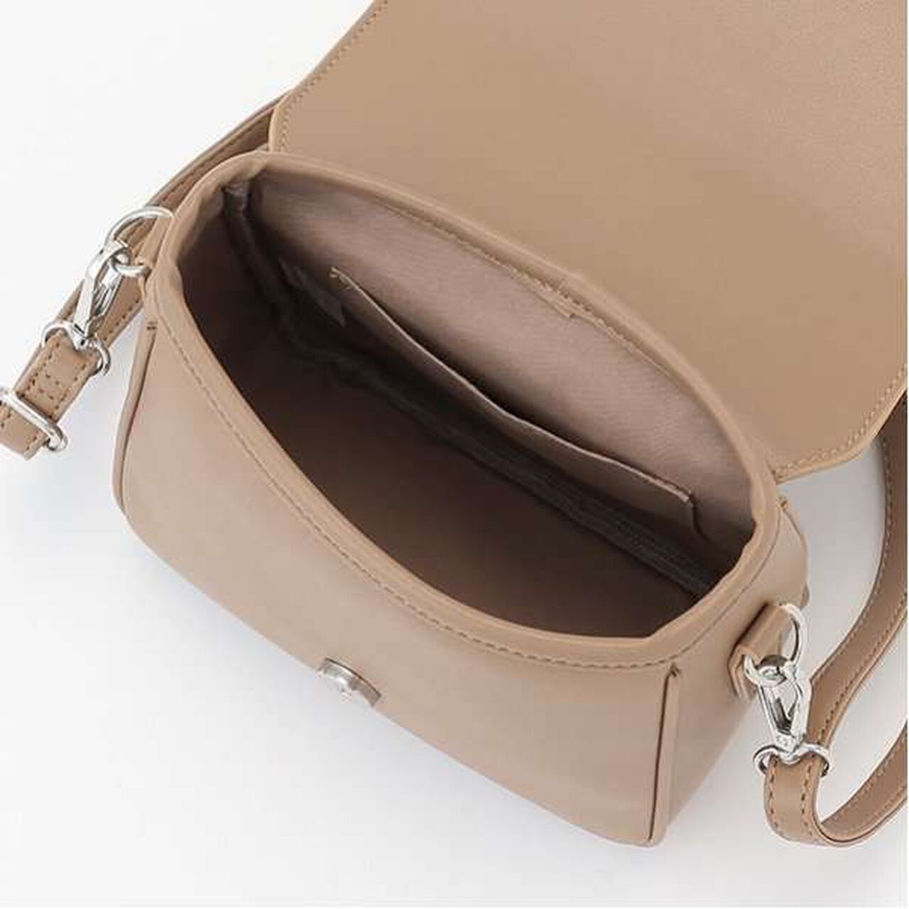 Ribbon Buckle Shoulder Bag,Ivory, large image number 5