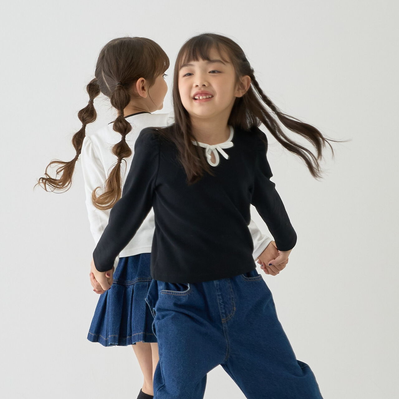 [Mini Length] Bi-Color Ribbon Ribbed Top,Blue gray, large image number 12