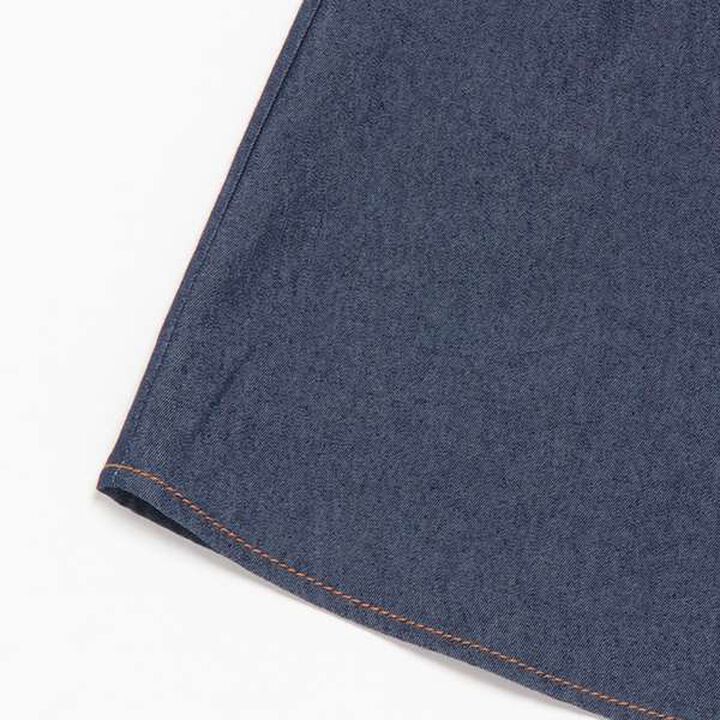 Denim Flare Shirt Dress,Light blue, medium image number 6