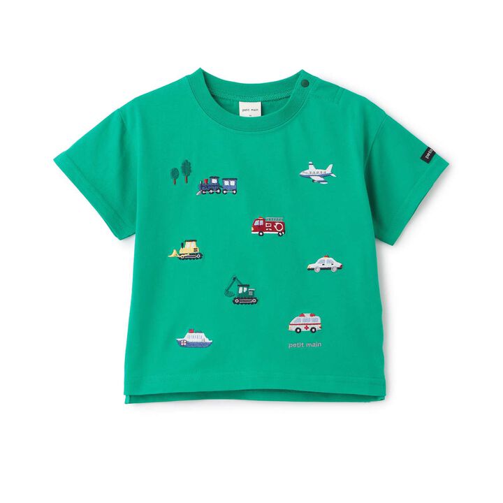 Cool Touch Working Vehicles Embroidered Short Sleeve T-Shirt,, medium