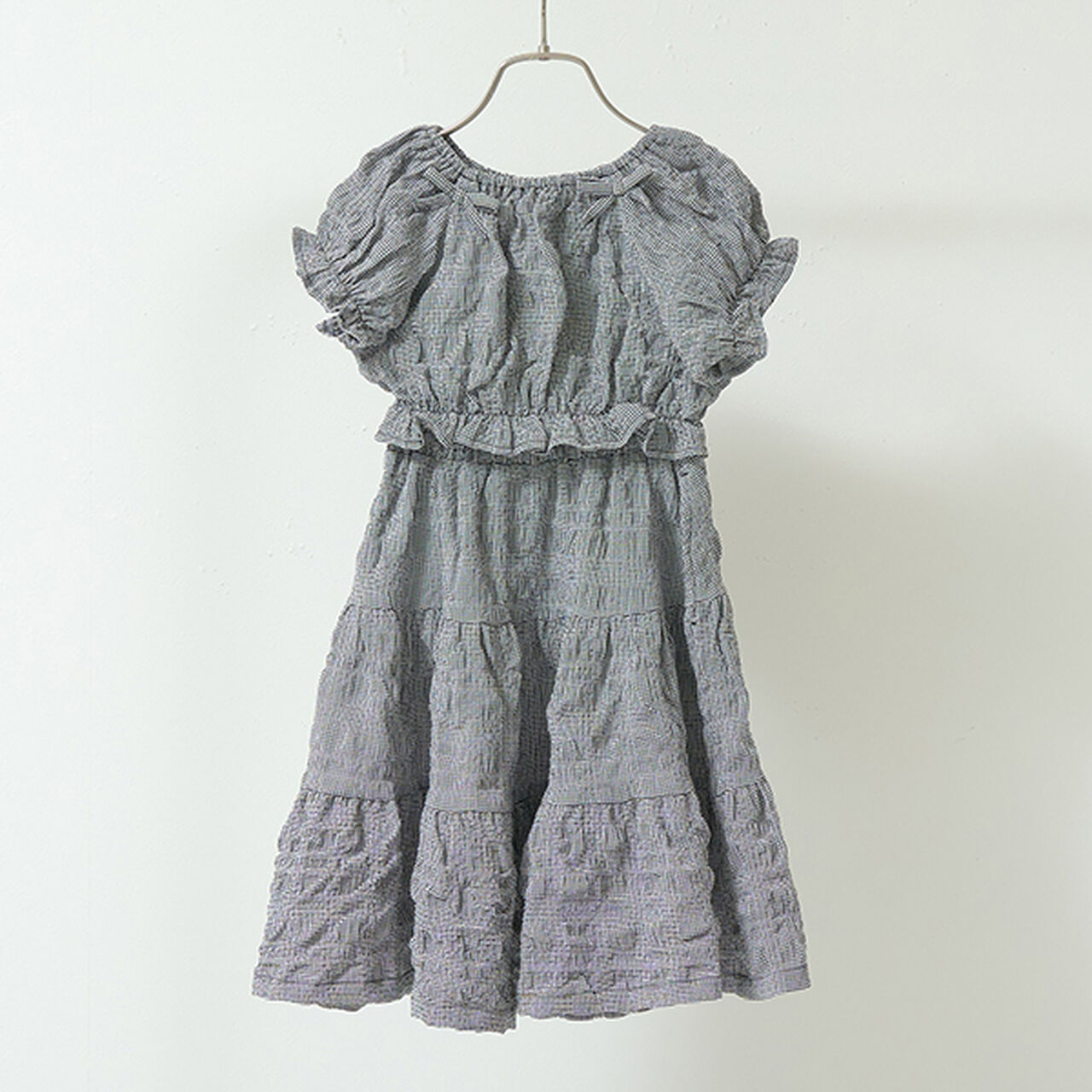 Front and Back Both OK! Blouse & Tiered Skirt Set,Light blue, large image number 5