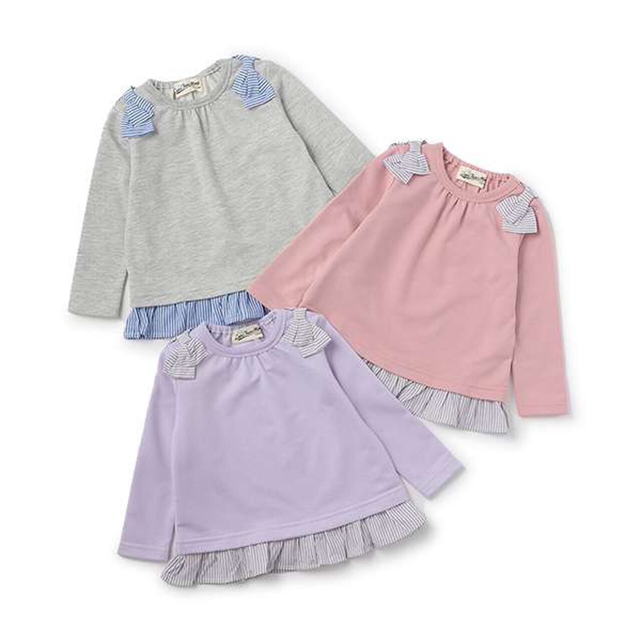 Shoulder Ribbon Sweatshirt,Gray, large image number 6