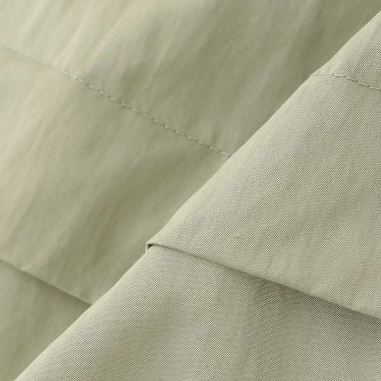 [AMI] Water-Repellent Waist Rib Hem Tuck Skirt,Olive, large image number 4