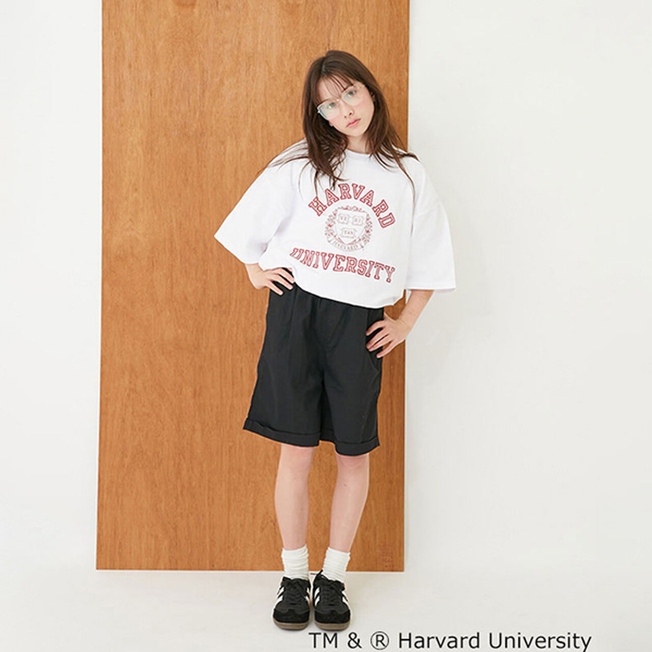 [Cool Touch] High Cool Cotton Harvard University Short Sleeve T-Shirt,White, large image number 15