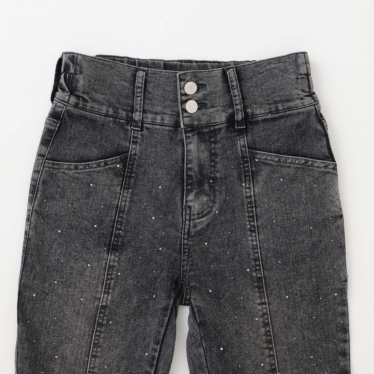 [Stretch] Sparkling Flare Denim Pants,Blue, large image number 11