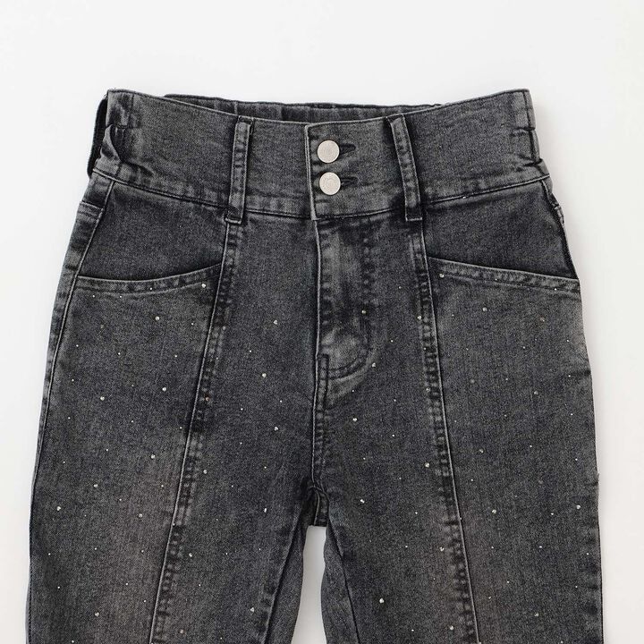 [Stretch] Sparkling Flare Denim Pants,Blue, medium image number 11