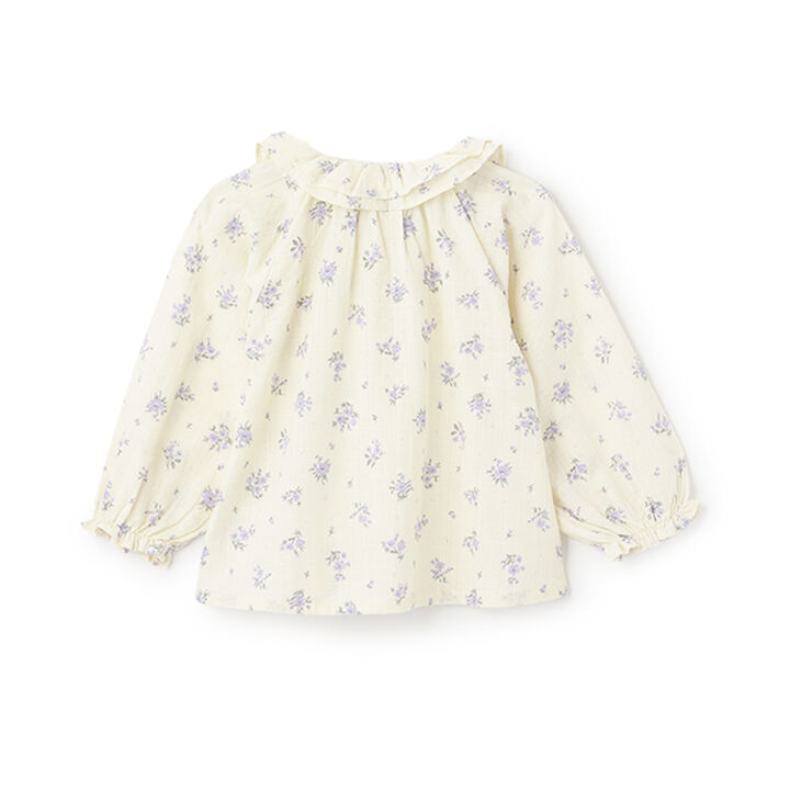 Small Floral Pattern Blouse,Pink, medium image number 1