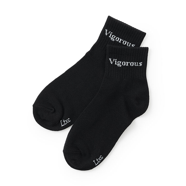 [Antibacterial Deodorant] Logo Crew-Length Socks,Off white, medium image number 8