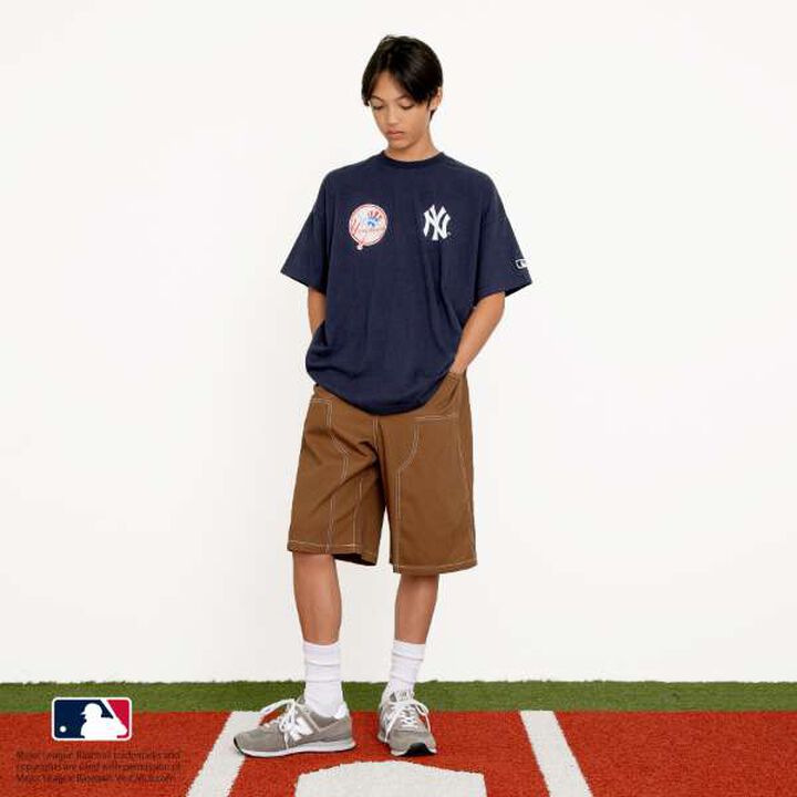 [MLB] Team Logo Print Short Sleeve T-Shirt,Milky white, medium image number 17