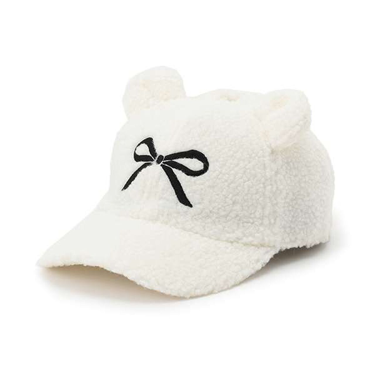 Bear Ear Boa Cap,Off white, large image number 0