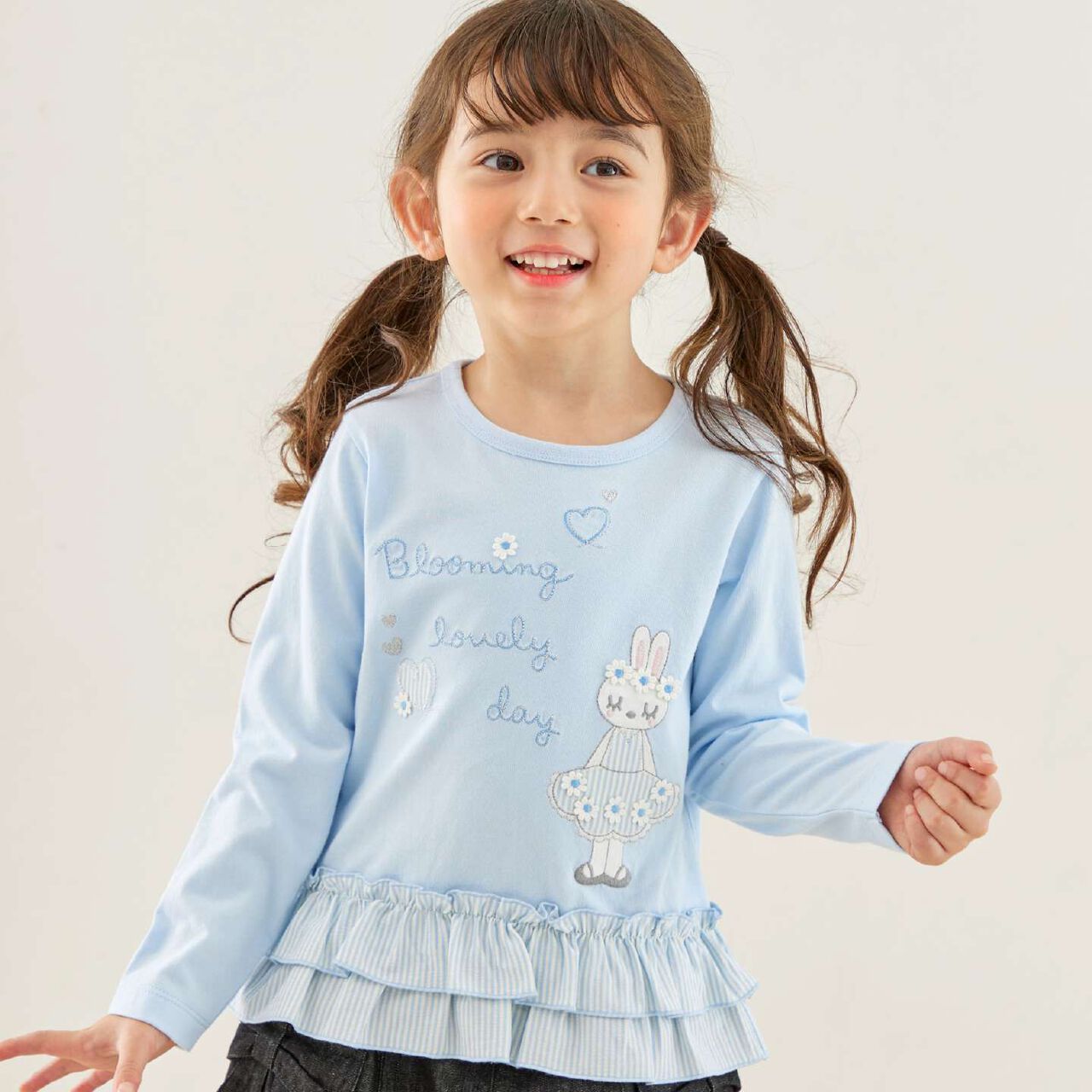 Mimi-chan Layered Frill Long-Sleeve Tunic,Pink, large image number 15