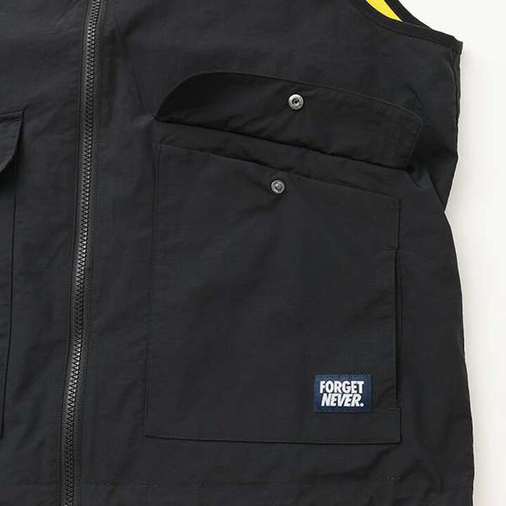 [FORGETNEVER] Reversible Vest,Black, medium image number 8