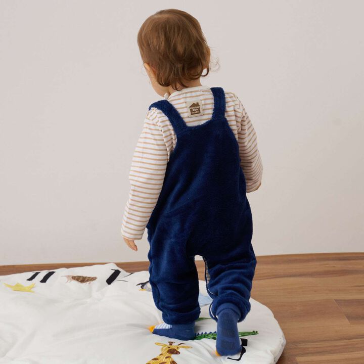 Creature T-Shirt & Boa Fabric Overalls Set,Navy, medium image number 2