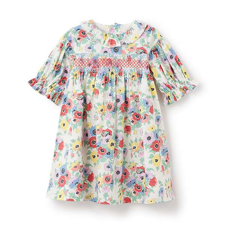 Madelin Smocking One-Piece Dress,Red, medium image number 2