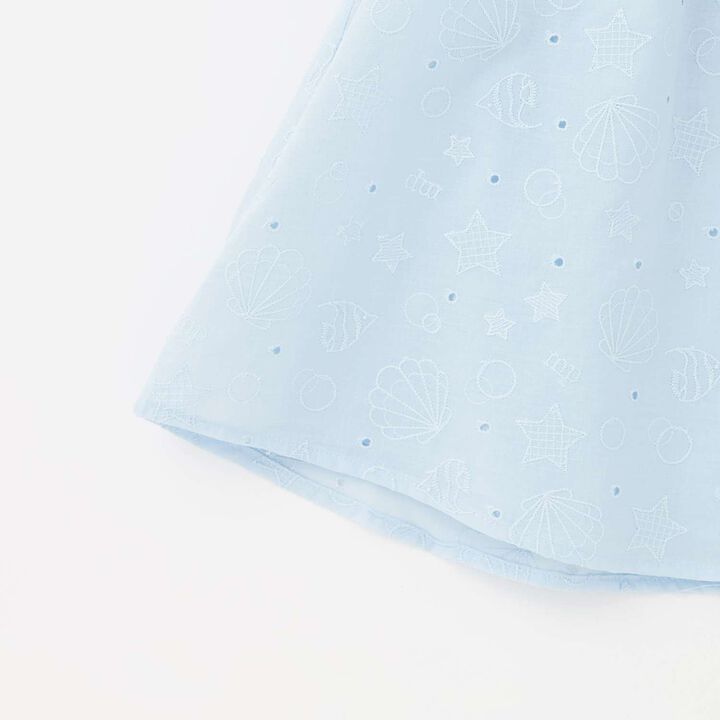 [Restocked] Shell Pattern Lace Tunic,Sax blue, medium image number 4