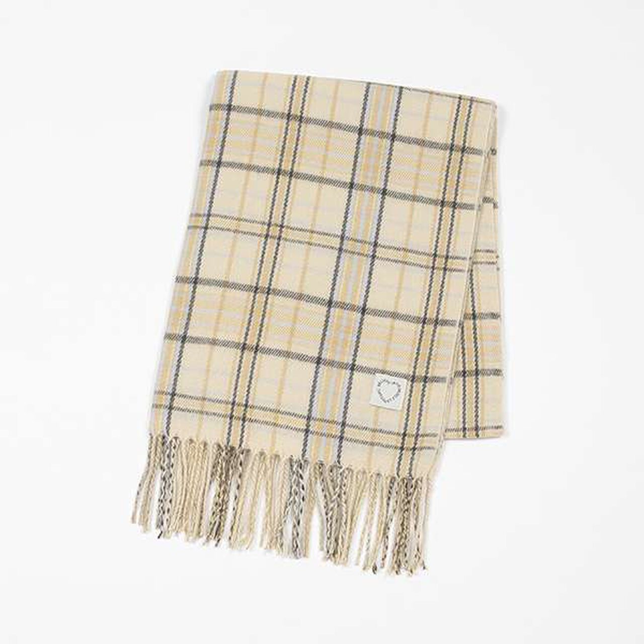 Checkered Scarf,Light gray, large image number 5