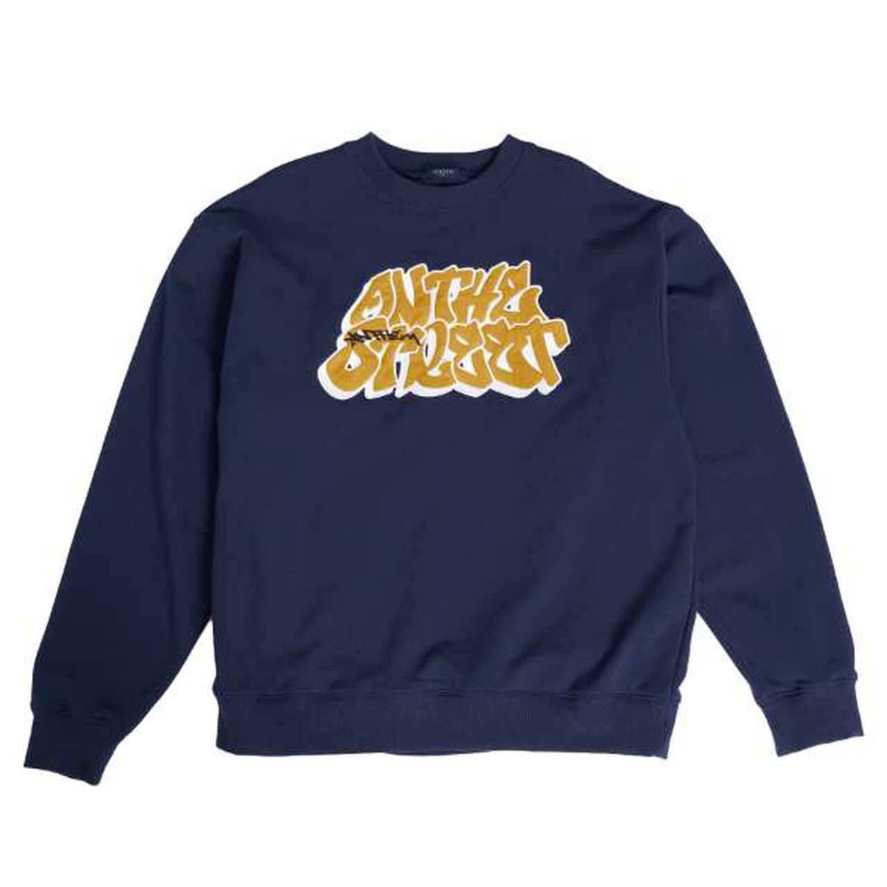 Anti-Pill Appliqué Sweatshirt,Navy, large image number 3