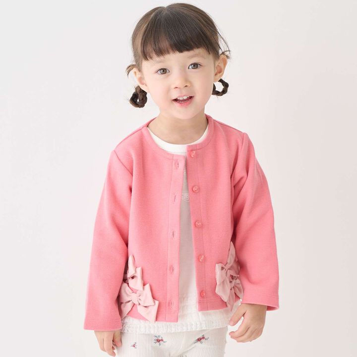 [Parent-Child Matching] Ribbon Cardigan,Top gray, medium image number 8