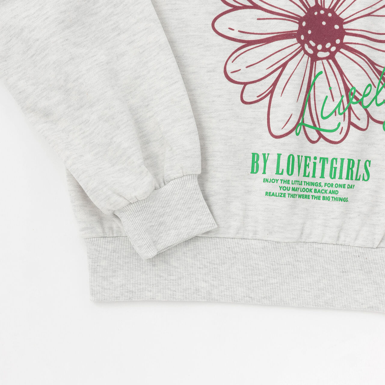 Flower Flock Pullover,Charcoal gray, large image number 9