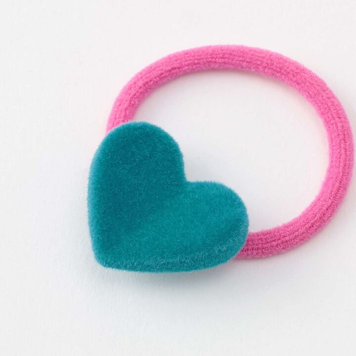 Heart Hair Tie Set of 2,Yellow, medium image number 3