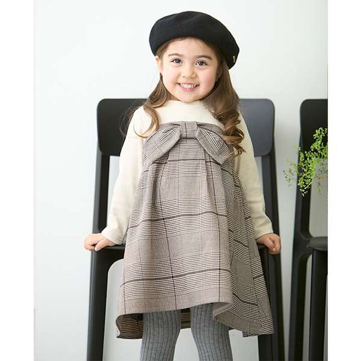 [Link] Check Ribbon Dress (Kids),Black, medium image number 1