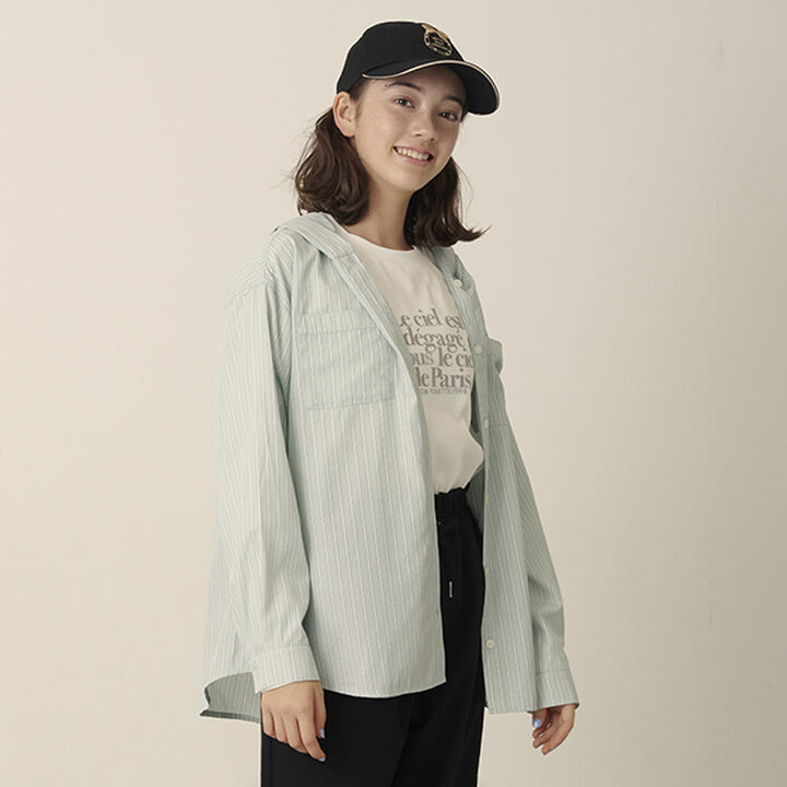 Long Sleeve Shirt Parka + Long Sleeve T-Shirt Set,Blue gray, medium image number 16