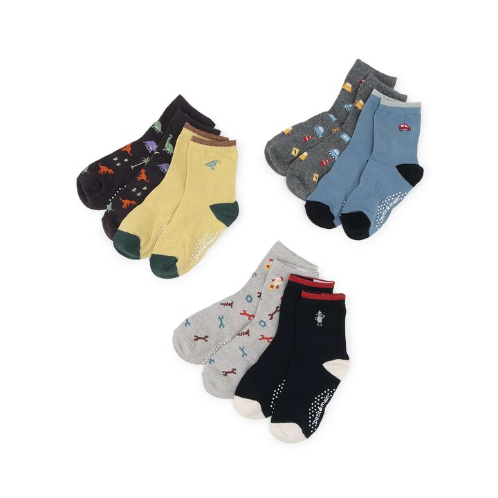 Boys Assorted Socks 2P,Yellow, medium image number 5