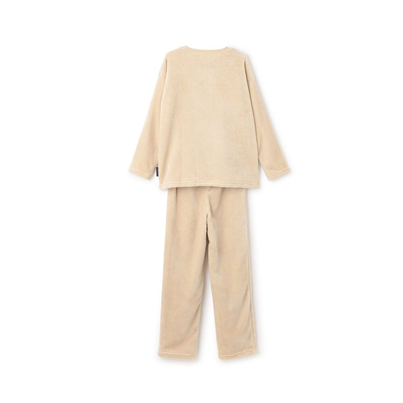 Warm Animal Circle Embroidered Loungewear & Pajama Pants Set,Beige, large image number 4