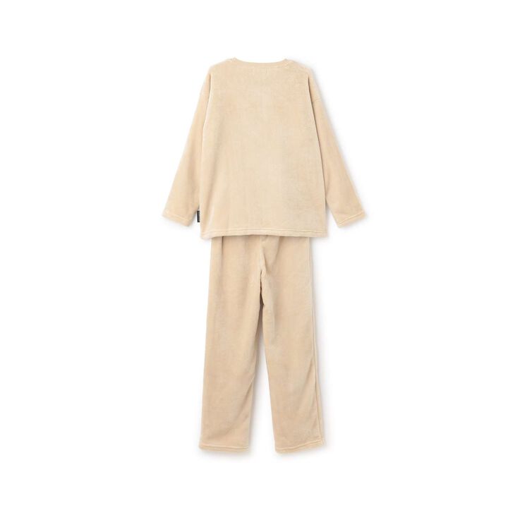 Warm Animal Circle Embroidered Loungewear & Pajama Pants Set,Beige, medium image number 4