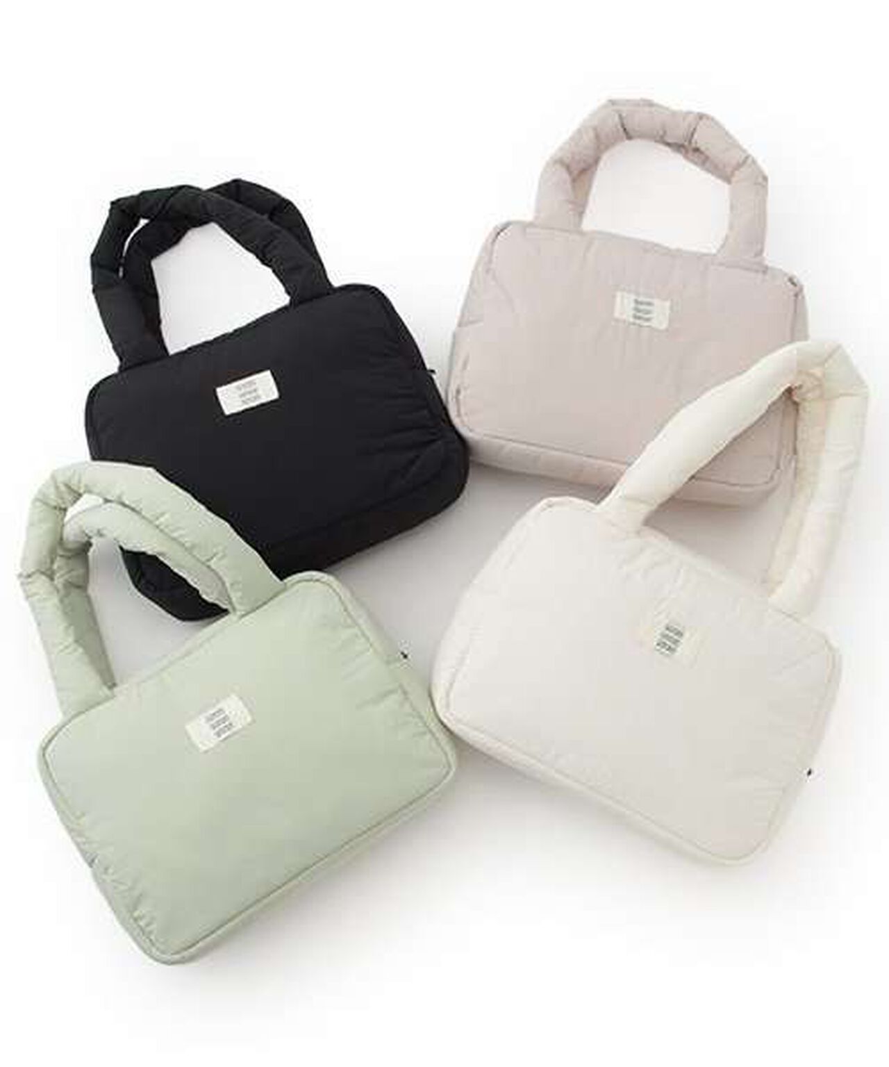 Quilted Tote Bag,Off white, large image number 5