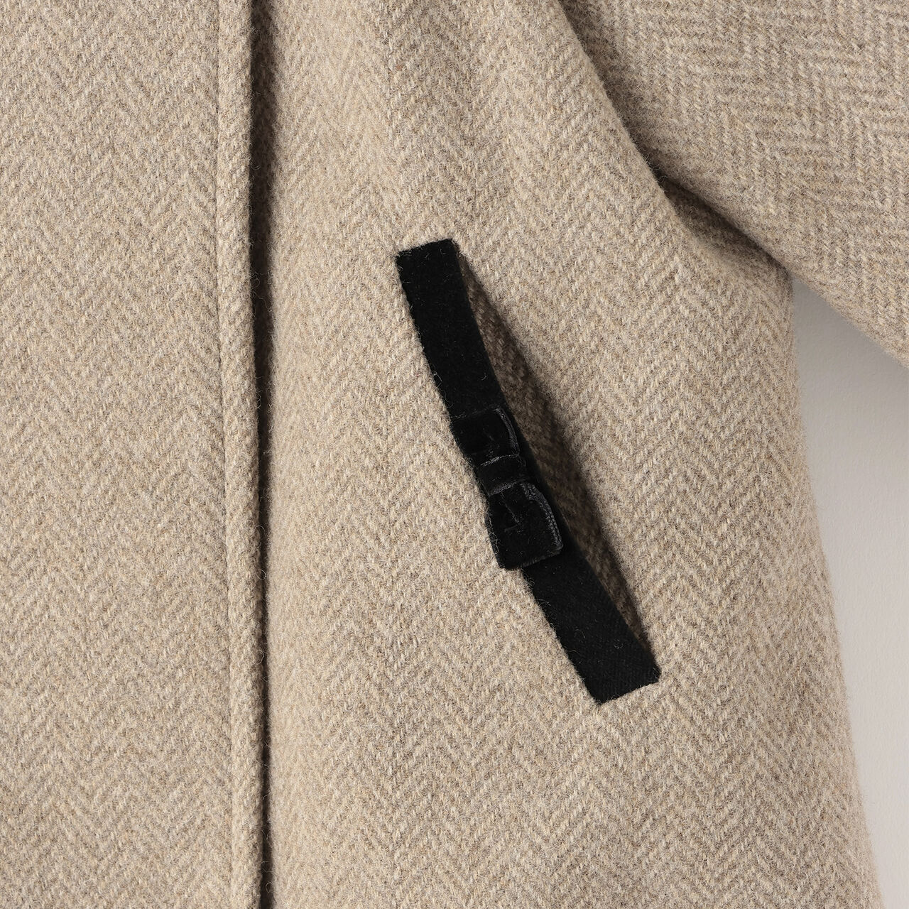 [Link/Washable] Double-Breasted Coat,Navy, large image number 13