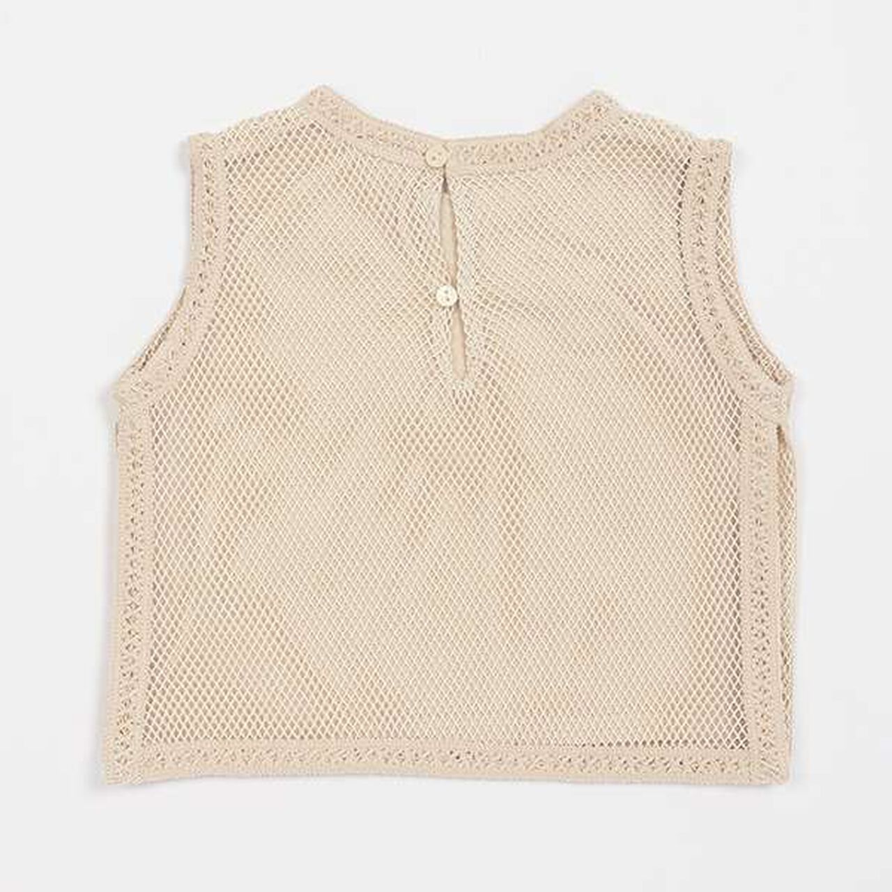 Floral Mesh Tank Top,Ivory, large image number 3