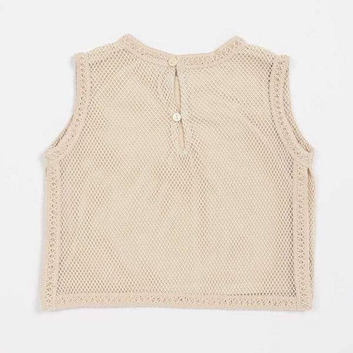 Floral Mesh Tank Top,Ivory, medium image number 3