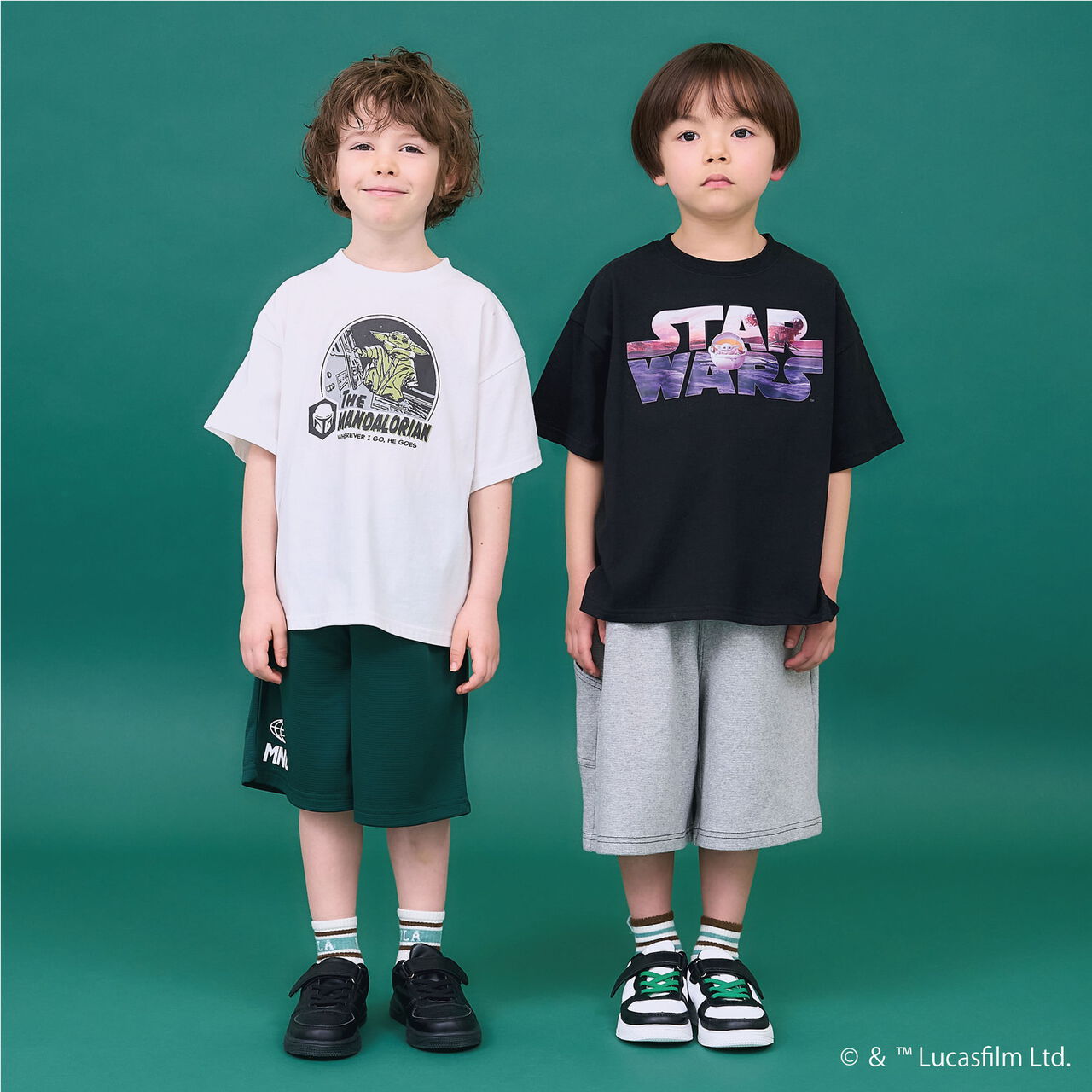 [STAR WARS] Stain Resistant Quick-Dry UV Logo Print Kaiteki Tenjiku Big T-Shirt,Black, large image number 19