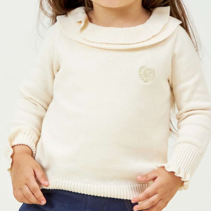 KP Frill Collar Sweater (0 to 0),Off white, medium image number 8