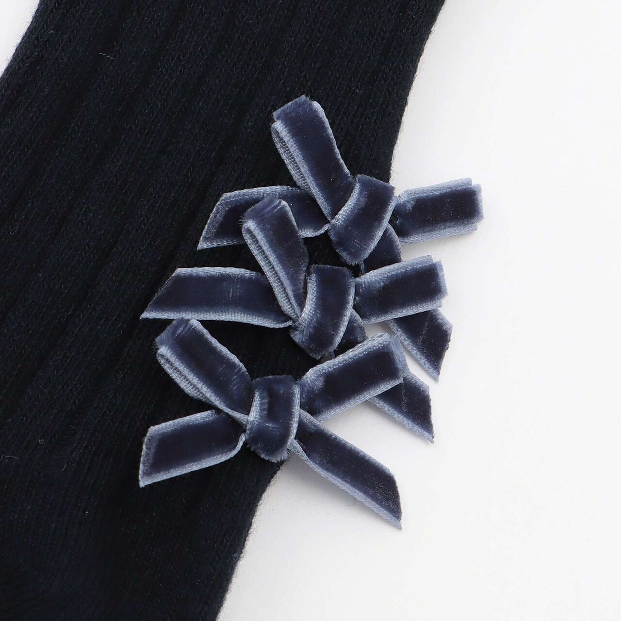 Ribbon Knee-High Socks,Top gray, large image number 2