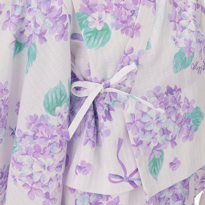 Watercolor Hydrangea Pattern Yukata,Light blue, medium image number 2