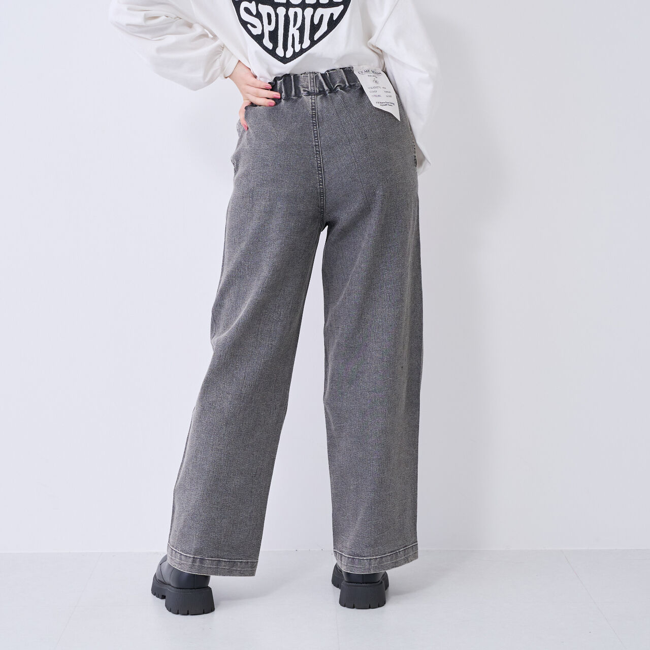 [ME DENIM] Stretch Quick-Dry Easy Pull-On Pants,Gray, large image number 8