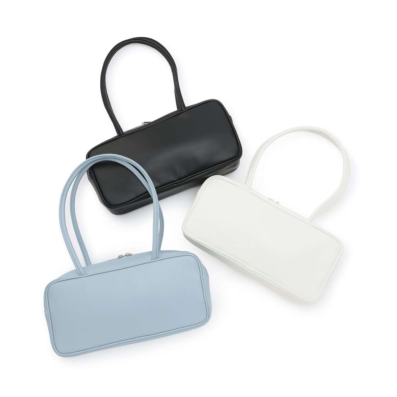 [Parent-Child Matching] Leather-Look Boston Bag,Sax blue, large image number 8