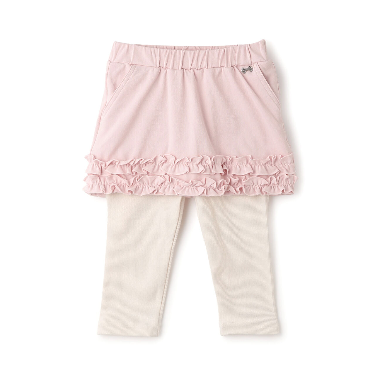 Skirt with Hem Frill and Leggings,Light pink, large image number 0