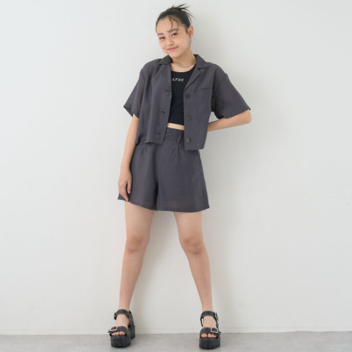 Sheer Shirt Jacket Set,Sax blue, medium image number 15