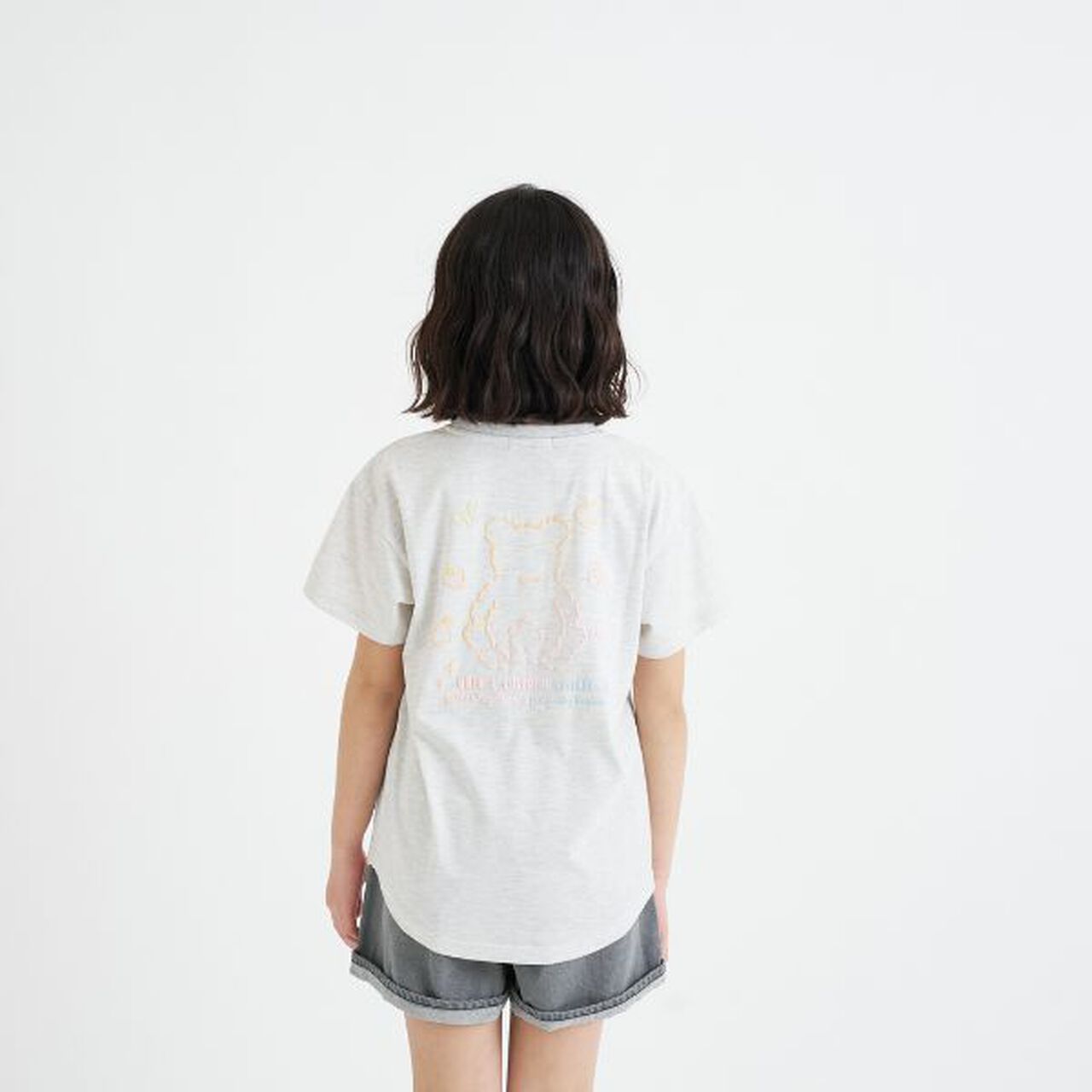 Daily Price Gradient Bear Short-Sleeve Tunic T-Shirt,Charcoal gray, large image number 20