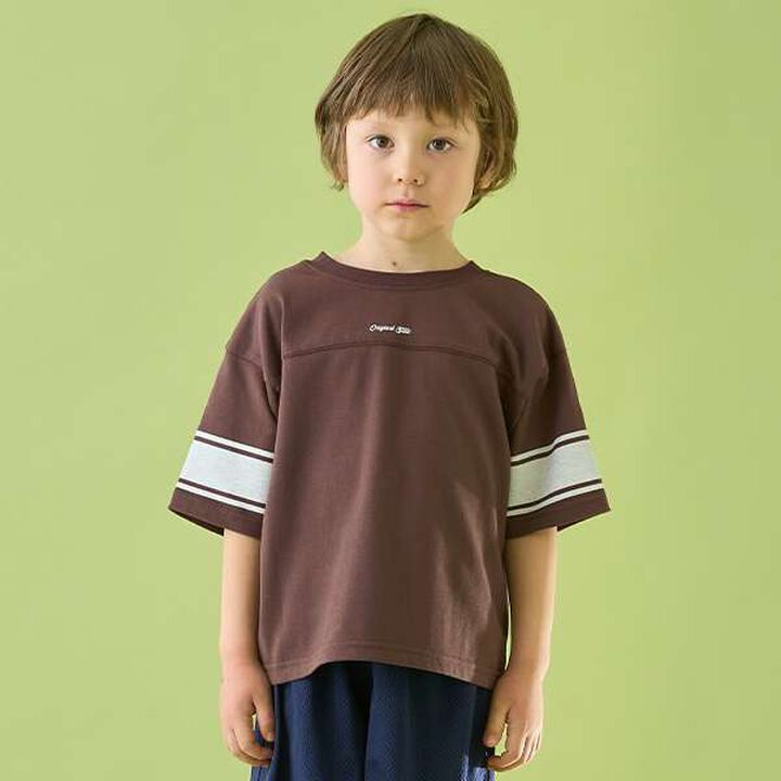 [Reversible] Line Print T-Shirt (Comfortable Jersey Fabric),Deep blue, medium image number 38