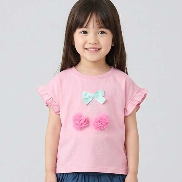 Cherry & Strawberry Motif T-Shirt,, medium
