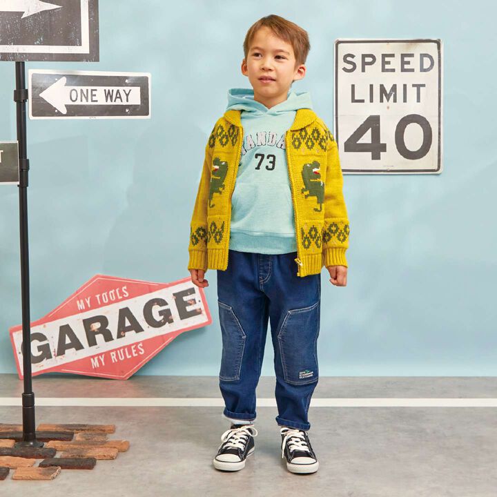 Stretch Denim Double Knee Work Pants,Navy, medium image number 19