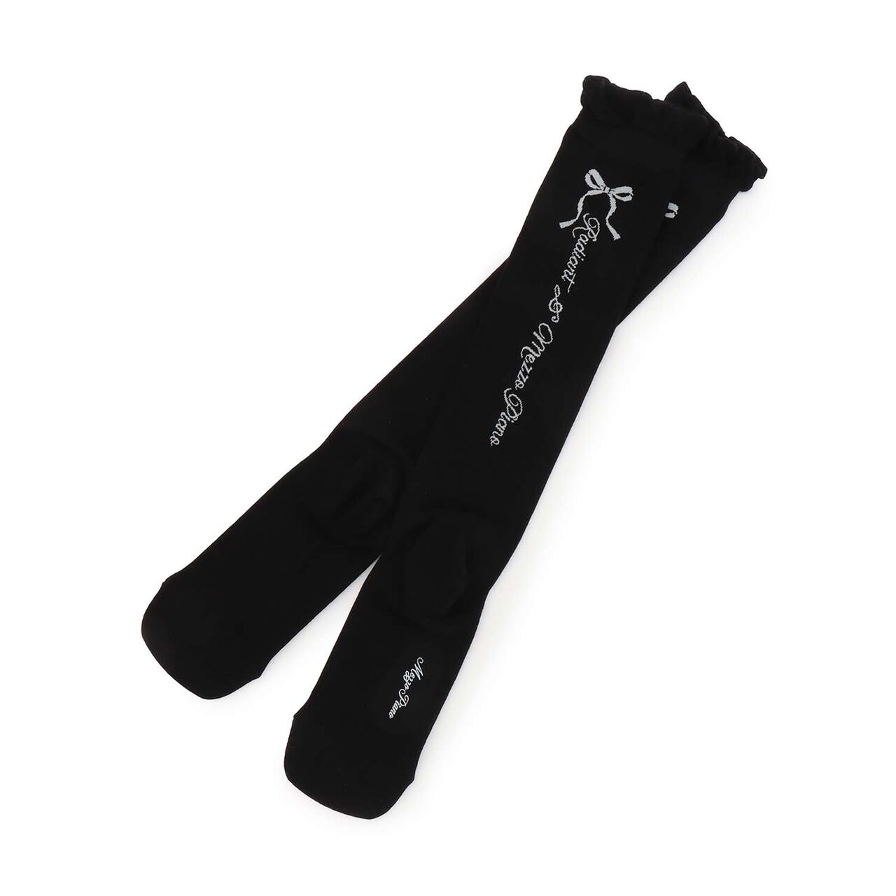 Ribbon & Logo Knee-High Socks,Silver gray, large image number 8